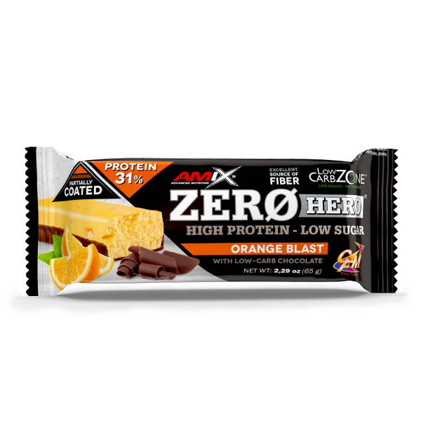 Zero Hero 31% Protein Bar 65g Orange