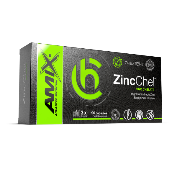 ChelaZone® ZincChel® Zinc Bisglycinate Chelate 90 Vcaps BLISTER