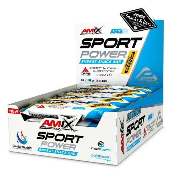 Performance Amix Sport Power Energy Snack Bar 20x45g Banana